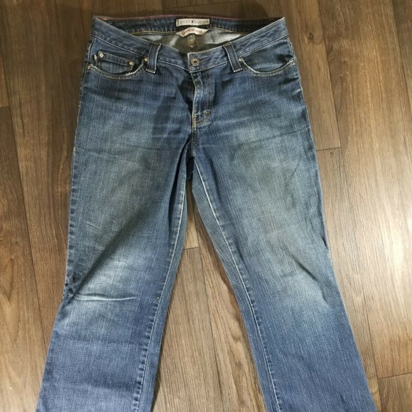 Tommy Hilfiger Women's Jeans Sz 6 Low Rise Boot Blue Denim Tommy Jean Inseam 28 - Picture 1 of 8